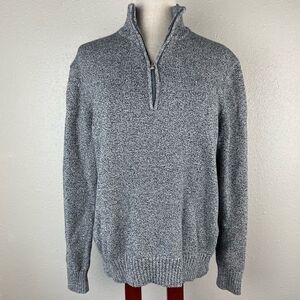 Calvin Klein Quarter Zip Long Sleeve Sweater Top Size L EUC